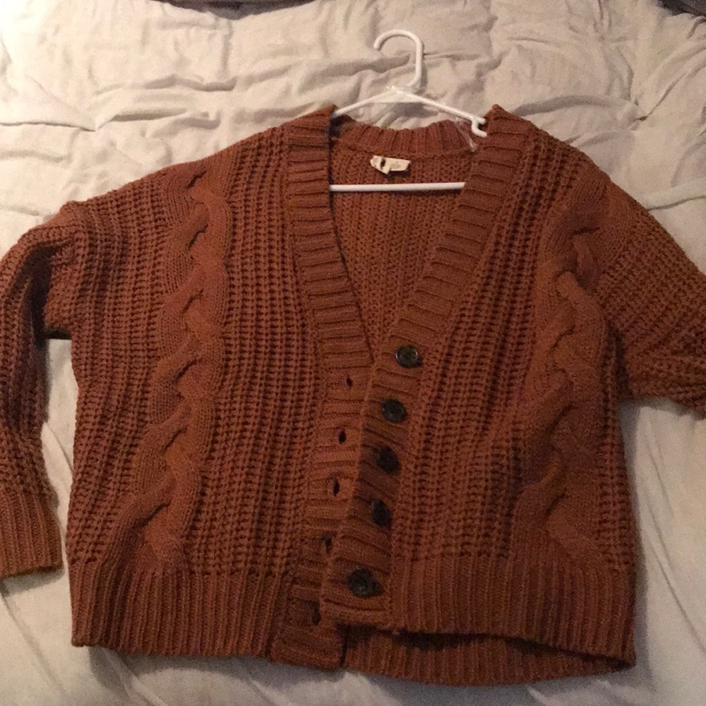 button up sweater
